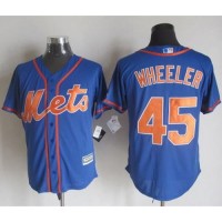New York Mets #45 Zack Wheeler Blue Alternate Home New Cool Base Stitched MLB Jersey