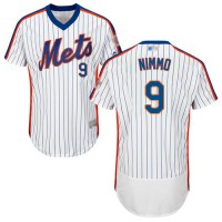 New York Mets #9 Brandon Nimmo White(Blue Strip) Flexbase Authentic Collection Alternate Stitched MLB Jersey