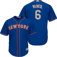 New York Mets #6 Jeff McNeil Blue(Grey NO.) New Cool Base Stitched MLB Jersey