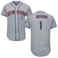 New York Mets #1 Amed Rosario Grey Flexbase Authentic Collection Stitched MLB Jersey