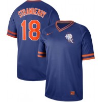 Nike New York Mets #18 Darryl Strawberry Royal Authentic Cooperstown Collection Stitched MLB Jersey