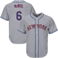 New York Mets #6 Jeff McNeil Grey New Cool Base Stitched MLB Jersey