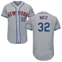 New York Mets #32 Steven Matz Grey Flexbase Authentic Collection Stitched MLB Jersey