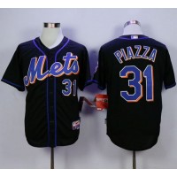 New York Mets #31 Mike Piazza Black Cool Base Stitched MLB Jersey
