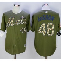 New York Mets #48 Jacob DeGrom Green Camo New Cool Base Stitched MLB Jersey