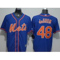 New York Mets #48 Jacob DeGrom Blue New Cool Base Alternate Home Stitched MLB Jersey