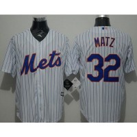 New York Mets #32 Steven Matz White(Blue Strip) New Cool Base Stitched MLB Jersey