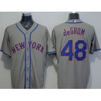 New York Mets #48 Jacob DeGrom Grey New Cool Base Stitched MLB Jersey