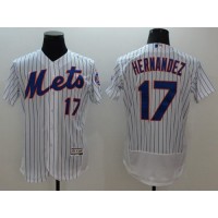 New York Mets #17 Keith Hernandez White(Blue Strip) Flexbase Authentic Collection Stitched MLB Jersey