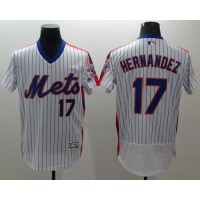 New York Mets #17 Keith Hernandez White(Blue Strip) Flexbase Authentic Collection Alternate Stitched MLB Jersey