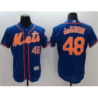 New York Mets #48 Jacob DeGrom Blue Flexbase Authentic Collection Stitched MLB Jersey