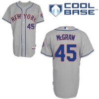 New York Mets #45 Tug McGraw Grey Road Cool Base Stitched MLB Jersey