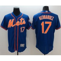 New York Mets #17 Keith Hernandez Blue Flexbase Authentic Collection Stitched MLB Jersey