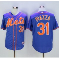 New York Mets #31 Mike Piazza Blue Alternate Home 2016 Hall Of Fame Patch Stitched MLB Jersey