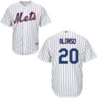 New York Mets #20 Pete Alonso White(Blue Strip) New Cool Base Stitched MLB Jersey