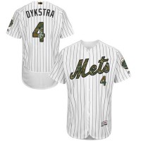 New York Mets #4 Lenny Dykstra White(Blue Strip) Flexbase Authentic Collection Memorial Day Stitched MLB Jersey