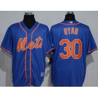 New York Mets #30 Nolan Ryan Blue New Cool Base Alternate Home Stitched MLB Jersey