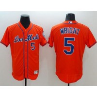 New York Mets #5 David Wright Orange Flexbase Authentic Collection Los New York Mets Stitched MLB Jersey