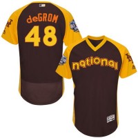New York Mets #48 Jacob DeGrom Brown Flexbase Authentic Collection 2016 All-Star National League Stitched MLB Jersey