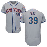New York Mets #39 Edwin Diaz Grey Flexbase Authentic Collection Stitched MLB Jersey