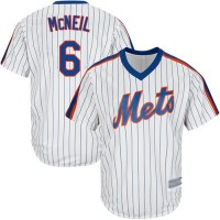New York Mets #6 Jeff McNeil White(Blue Strip) New Cool Base Alternate Stitched MLB Jersey