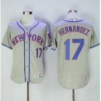 New York Mets #17 Keith Hernandez Grey Flexbase Authentic Collection Stitched MLB Jersey