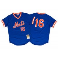 Mitchell And Ness 1986 New York Mets #16 Dwight Gooden Blue Throwback Stitched MLB Jersey
