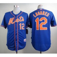 New York Mets #12 Juan Lagares Blue Alternate Home Cool Base Stitched MLB Jersey
