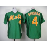 Mitchell And Ness 1985 New York Mets #4 Lenny Dykstra Green Throwback Stitched MLB Jersey