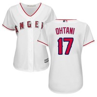 Los Angeles Angels #17 Shohei Ohtani White Home Women's Stitched MLB Jersey