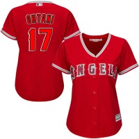 Los Angeles Angels #17 Shohei Ohtani Red Alternate Women's Stitched MLB Jersey