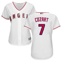 Los Angeles Angels #7 Zack Cozart White Home Women's Stitched MLB Jersey