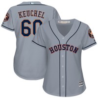 Houston Astros #60 Dallas Keuchel Grey Road Women's Stitched MLB Jersey