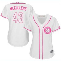 Houston Astros #43 Lance McCullers White/Pink Fashion Women's Stitched MLB Jersey