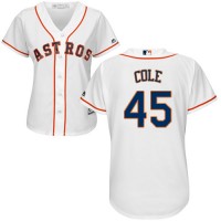 Houston Astros #45 Gerrit Cole White Home Women's Stitched MLB Jersey