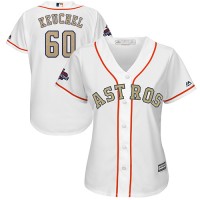 Houston Astros #60 Dallas Keuchel White 2018 Gold Program Cool Base Women's Stitched MLB Jersey