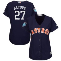 Houston Astros #27 Jose Altuve Navy Blue 2018 Spring Training Cool Base Women's Stitched MLB Jersey