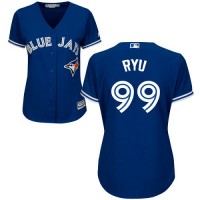 Toronto Blue Jays #99 Hyun-Jin Ryu Blue Alternate Women's Stitched MLB Jersey