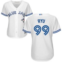 Toronto Blue Jays #99 Hyun-Jin Ryu White Home Women's Stitched MLB Jersey