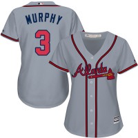 Atlanta Braves #3 Dale Murphy Grey Road Women's Stitched MLB Jersey