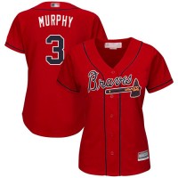 Atlanta Braves #3 Dale Murphy Red Alternate Women's Stitched MLB Jersey
