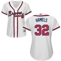 Atlanta Braves #32 Cole Hamels White Home Women's Stitched MLB Jersey