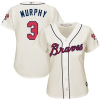 Atlanta Braves #3 Dale Murphy Cream Alternate Women's Stitched MLB Jersey