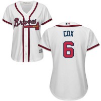 Atlanta Braves #6 Bobby Cox White Home Women's Stitched MLB Jersey