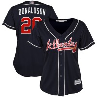 Atlanta Braves #20 Josh Donaldson Navy Blue Alternate Women's Stitched MLB Jersey