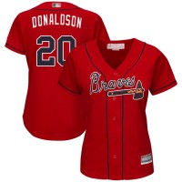 Atlanta Braves #20 Josh Donaldson Red Alternate Women's Stitched MLB Jersey