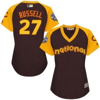 Chicago Cubs #27 Addison Russell Brown 2016 All-Star National League Women's Stitched MLB Jersey