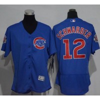 Chicago Cubs #12 Kyle Schwarber Blue Flexbase Authentic Women's Stitched MLB Jersey