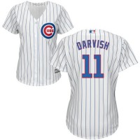 Chicago Cubs #11 Yu Darvish White(Blue Strip) Home Women's Stitched MLB Jersey