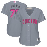 Chicago Cubs #70 Joe Maddon Grey Mother's Day Cool Base Women's Stitched MLB Jersey